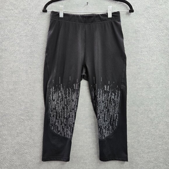 Gymshark Pants - Gymshark Women Activewear Pants S Black Graphic Print Performance Crop Legging‎